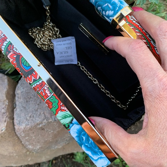 Red Paisley Clutch Handbag NWT